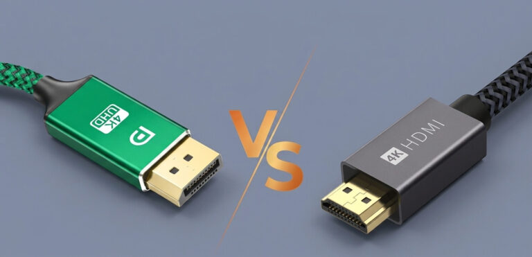 Grafika przedstawiająca 2 złącza: display port i hdmi.