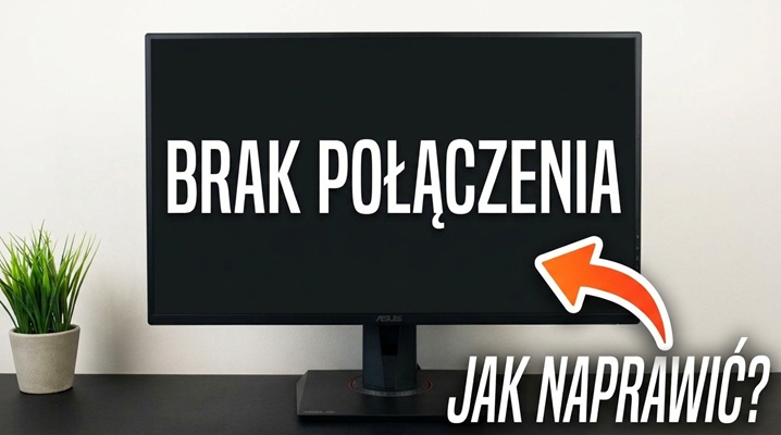 Grafika przedstawia monitor który nie działa z informacją jak go naprawić