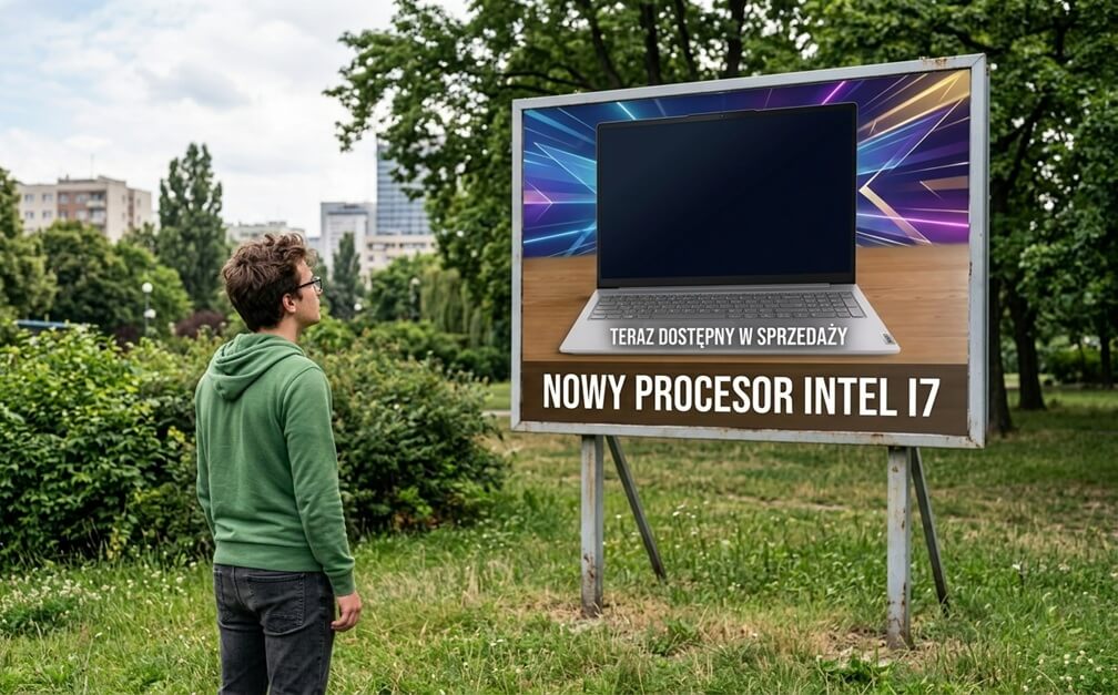 Osoba wybierająca nowy komputer do pracy